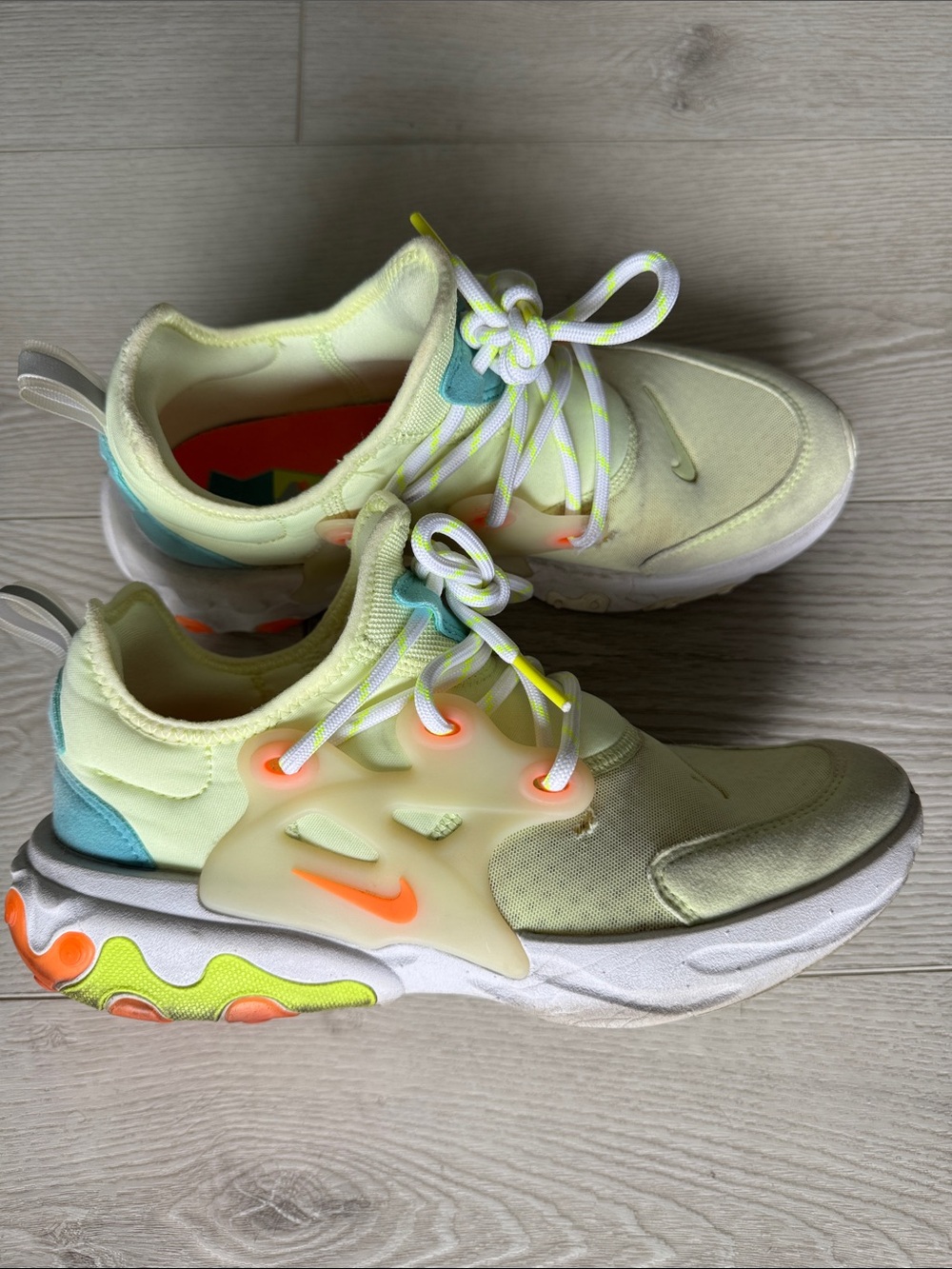 Nike Neon Yellow Presto React Athletic Sneakers